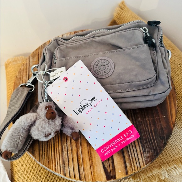 NWT Kipling Convertible Merryl Bag Waist Pack Crossbody 2 in One zipper purse - Picture 2 of 14